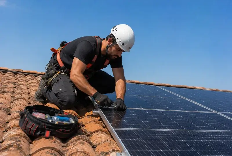 Maintenance et monitoring de panneaux solaires au Saint