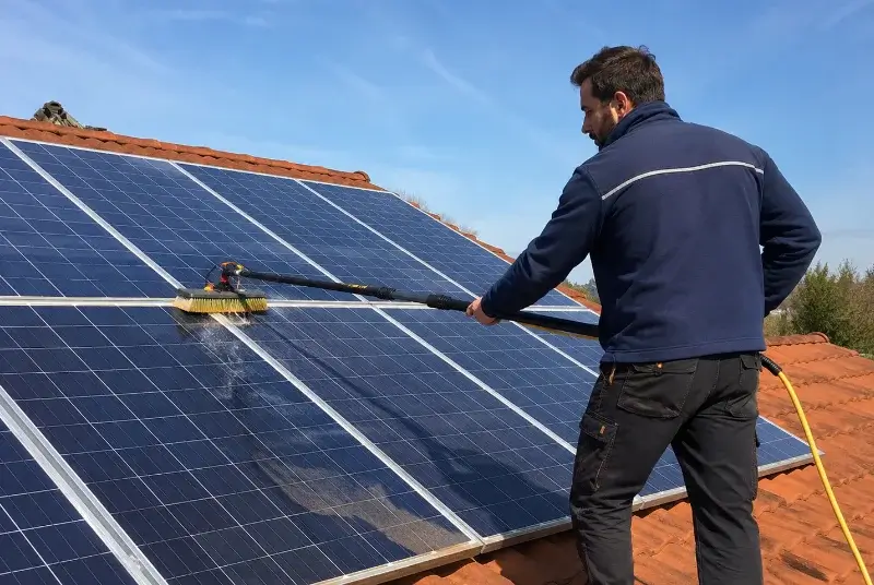 Nettoyage et entretien de panneaux solaires au Saint