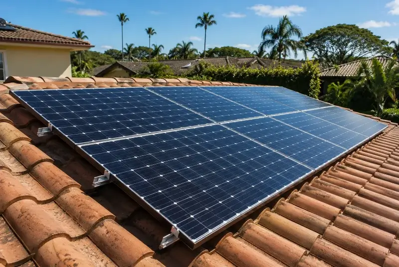 Installation de panneaux solaires au Saint